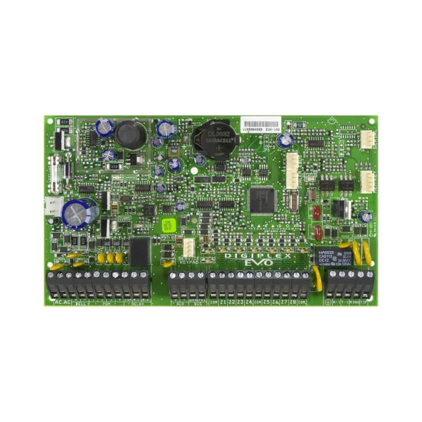 EVO192 paradox burglar alarm with 999 user codes and 999 remote controls assignable to any of the 8 partitions