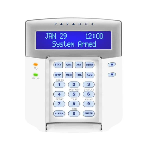 K641+ paradox security alarm with real-time zone alarm display (until disarmed)- No cover