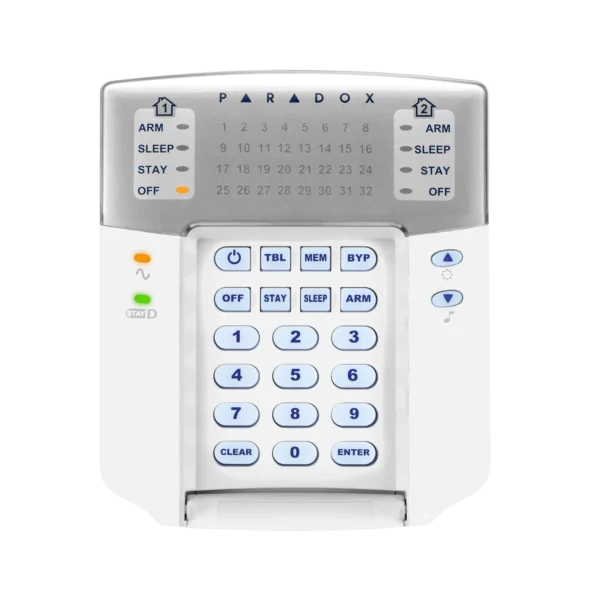 K32+ paradox security alarm is compatible with Spectra SP and Magellan series
