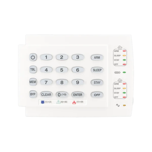 K10H paradox security alarm enable displays the status of 10 zones in 2 partitions