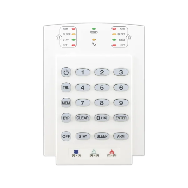 K10V paradox alarm Malaysia enable displays the status of 10 zones in 2 partitions