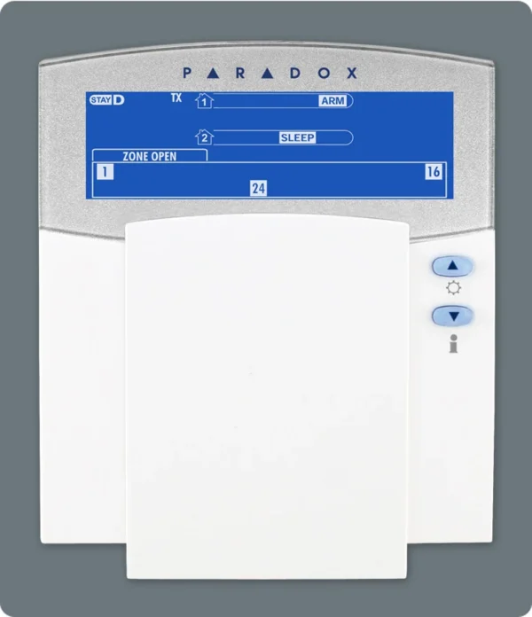 K38 paradox security alarm are compatible with MG6250, MG5000/MG5050 V3.22, Spectra SP V3.22 (except SP4000) and RTX3 V1.42