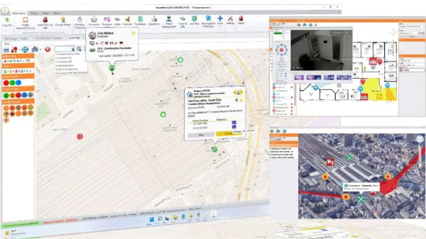 MVP central monitoring system Malaysia with One click to find closest staff member or fire house